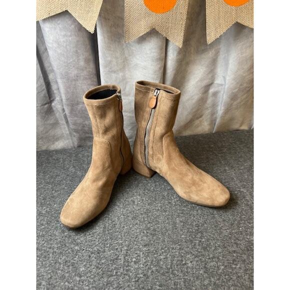 Gentle Souls by Kenneth Cole- Emily Suede Side Zip Boot Size US 7.5 - Picture 4 of 9